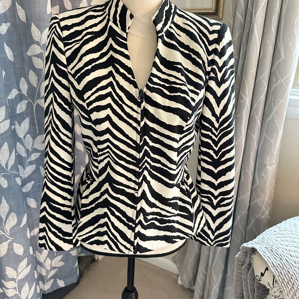 Stylish Zebra Pattern Women's Blazer